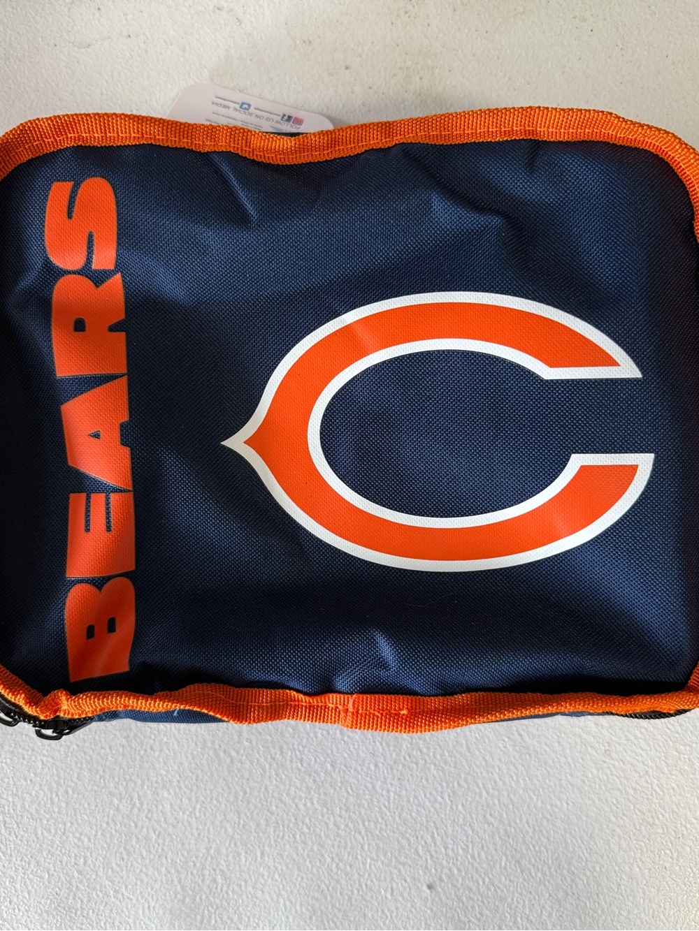 BEARS Navy and Orange Insulated Food Storage Pouch